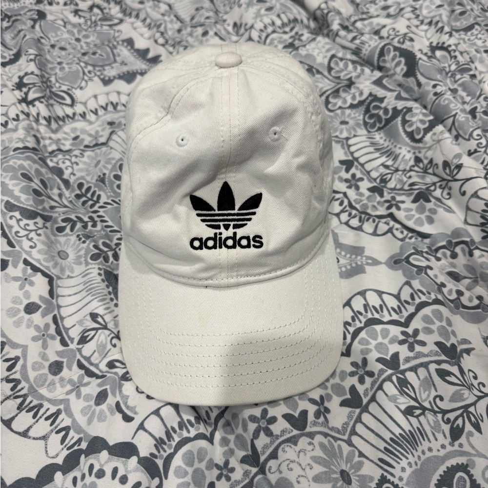 Adidas Classic White Cap with Black Trefoil